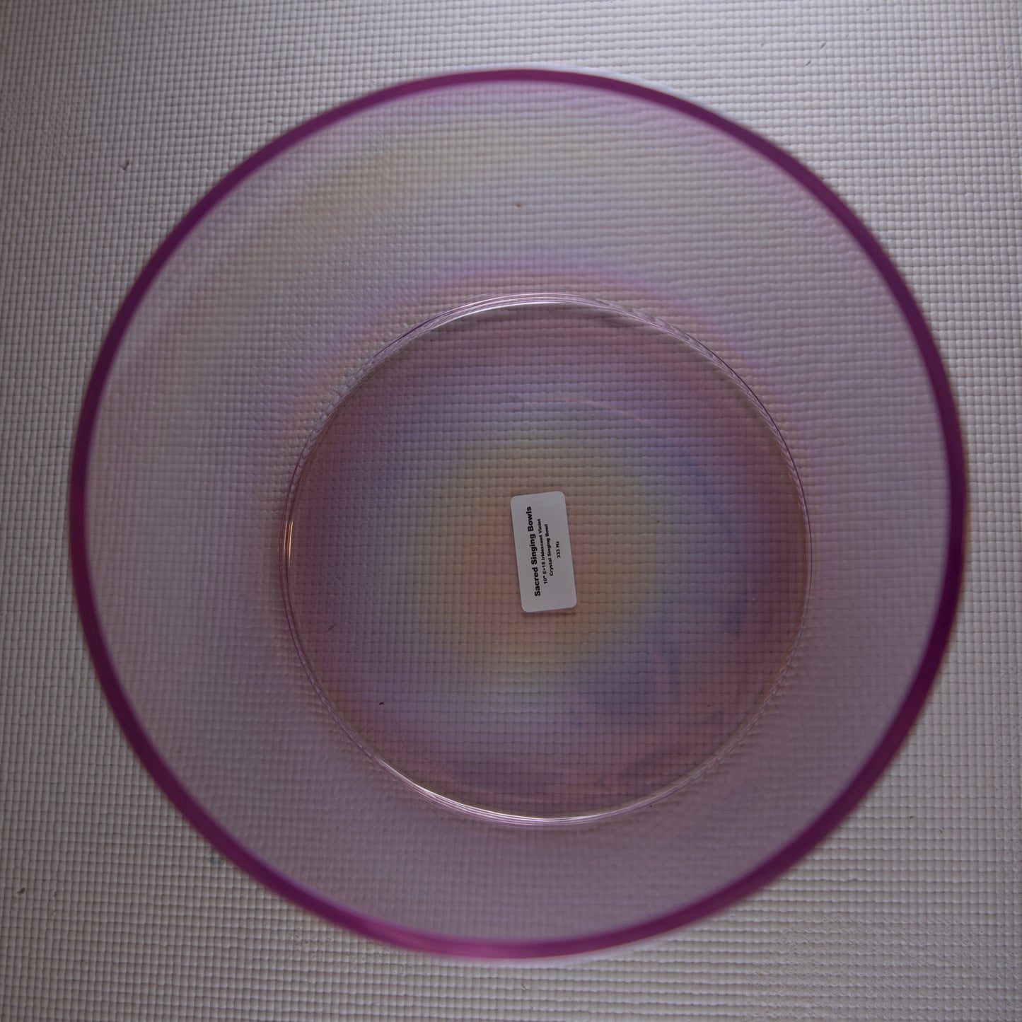 10" E+18 Kunzite Color Crystal Singing Bowl, Prismatic