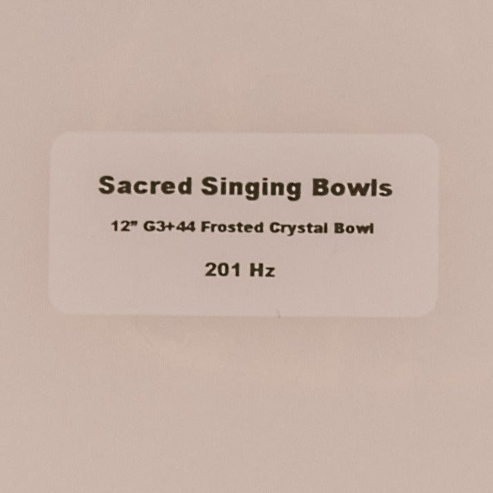 12" G+44 Frosted Crystal Singing Bowl