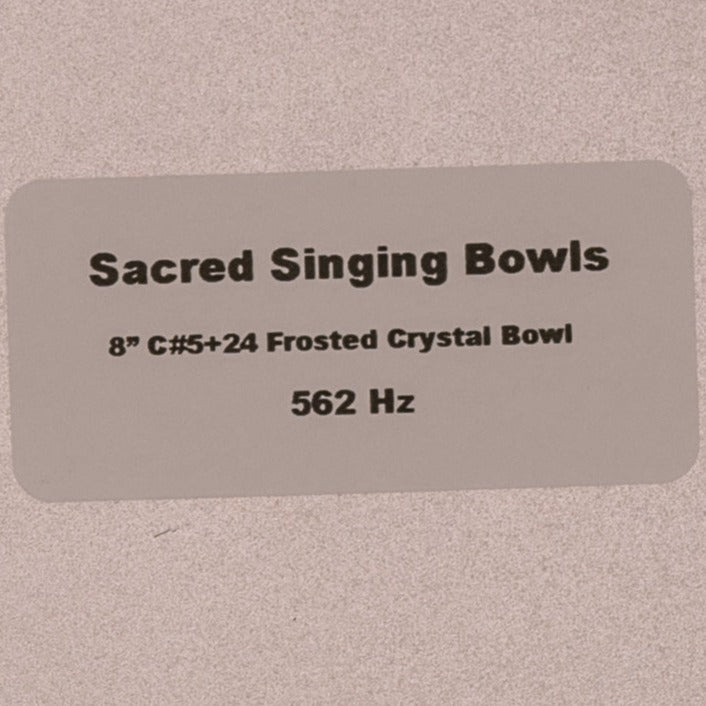8" C#+24 Frosted Crystal Singing Bowl