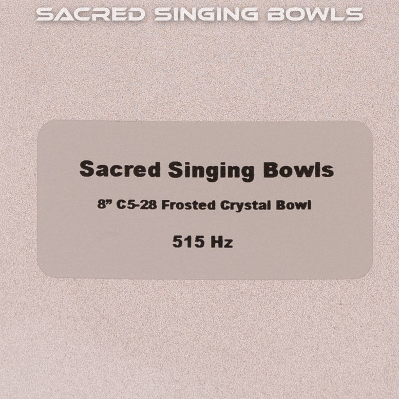 8" C5-28 Frosted Crystal Singing Bowl