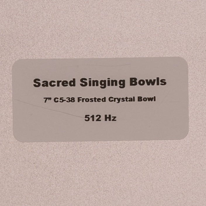 7" C5-38 Frosted Crystal Singing Bowl
