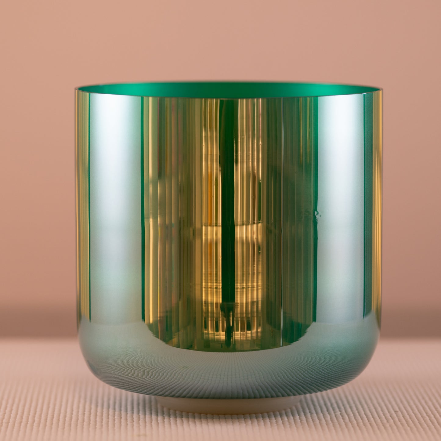 9.25" D#-47 Emerald Color Crystal Singing Bowl