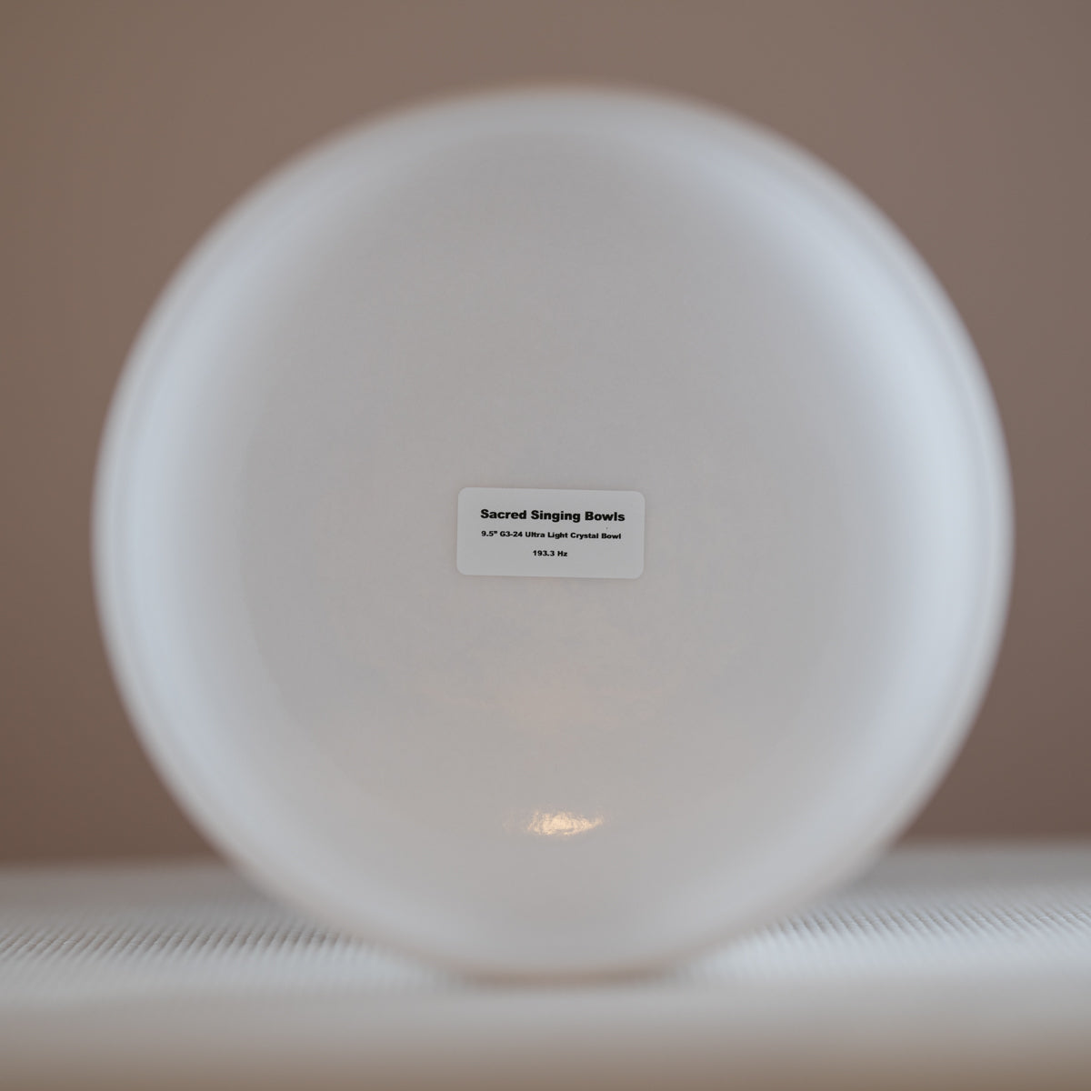 9.5" G3-24 Ultra Light Crystal Singing Bowl