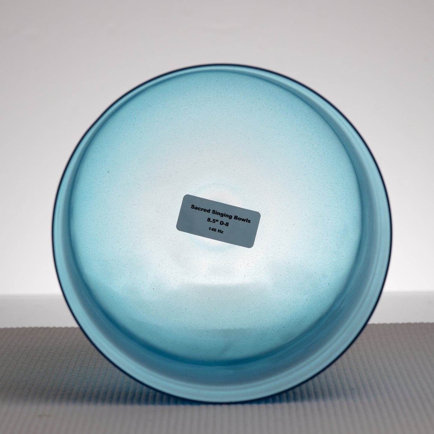 8.5" D-8 Blue Fluorite Color Crystal Singing Bowl