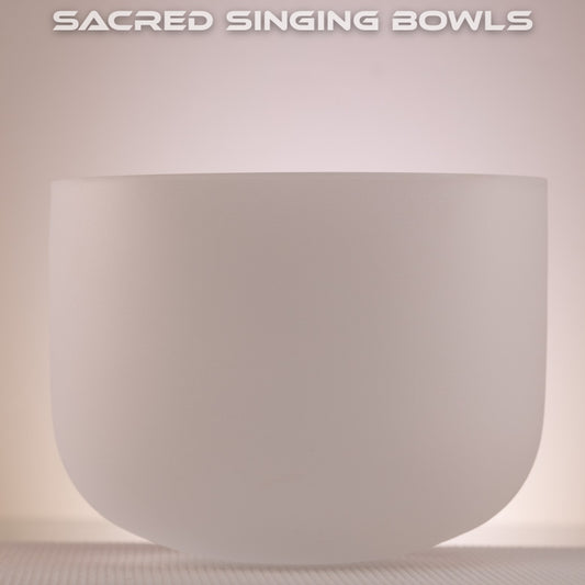 10" B3-28 Frosted Crystal Singing Bowl