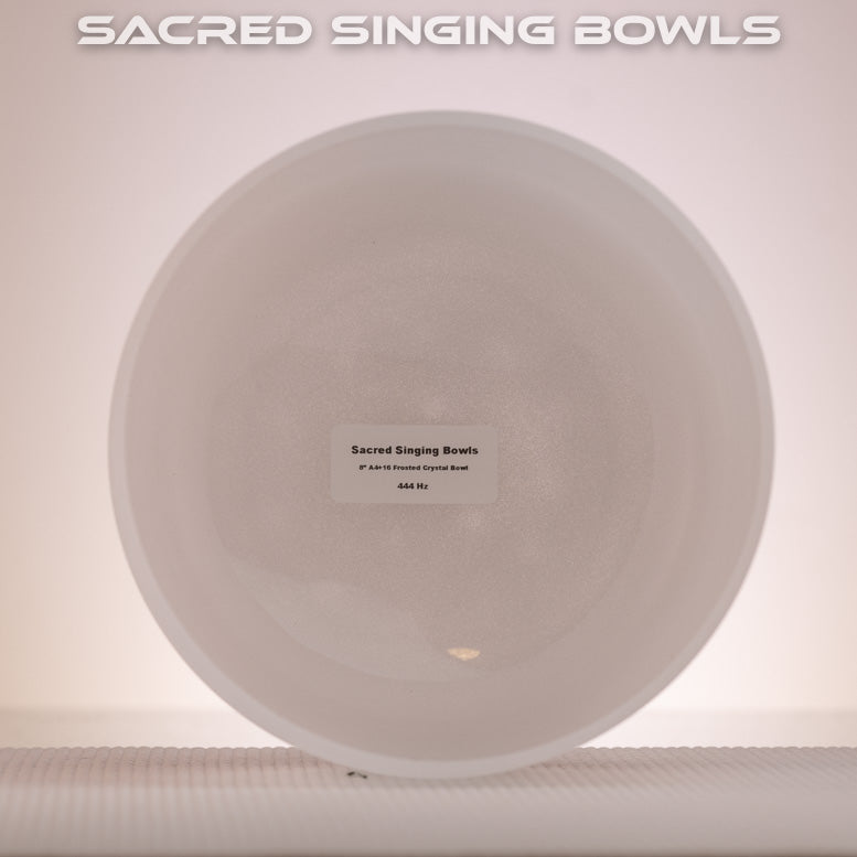 8" A4+16 Frosted Crystal Singing Bowl