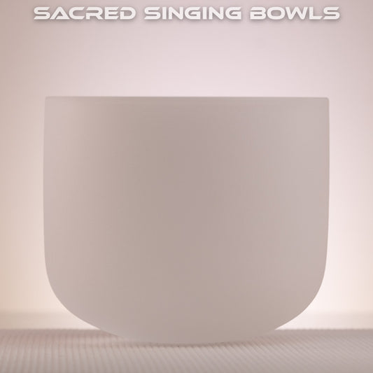 8" A#4-31 Frosted Crystal Singing Bowl
