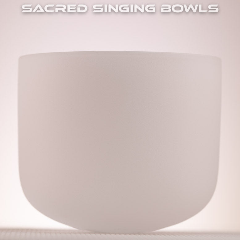 8" C5-28 Frosted Crystal Singing Bowl