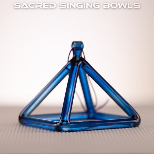 5" Blue Crystal Pyramid: D#6-42