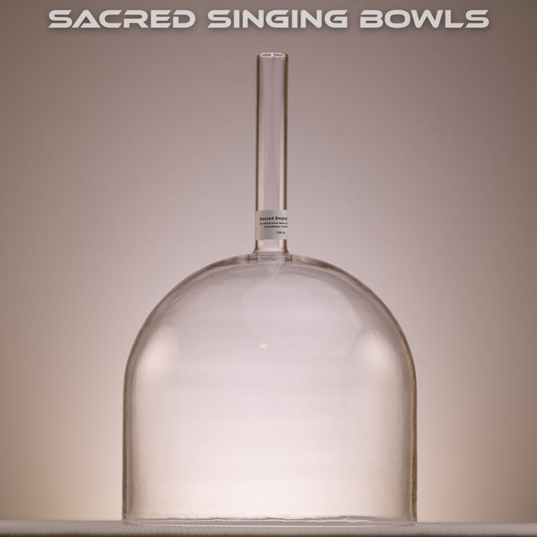 10" F#3-9 Clear Quartz Crystal Singing Bowl, Handheld, Perfect Pitch