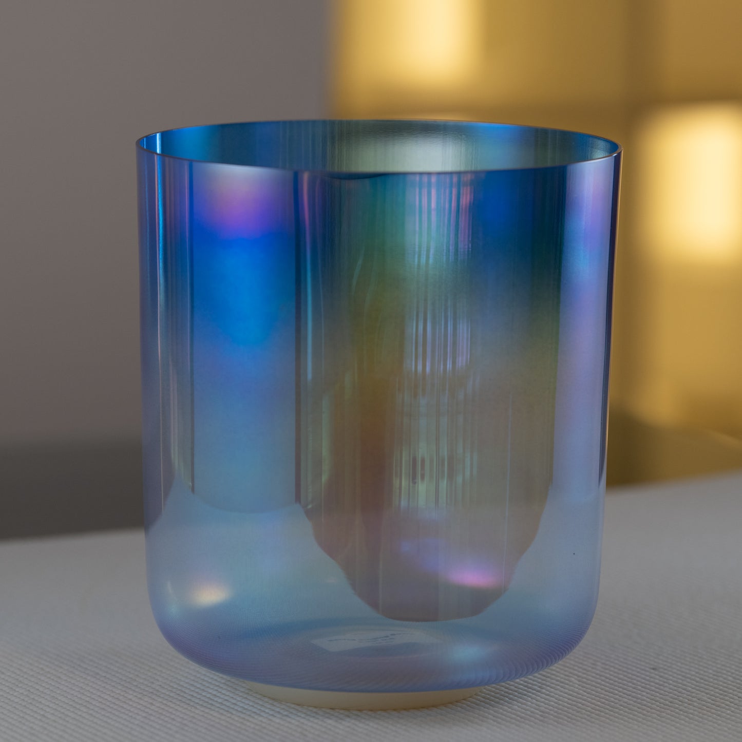 8.25" D-5 Iolite Color Crystal Singing Bowl, Prismatic
