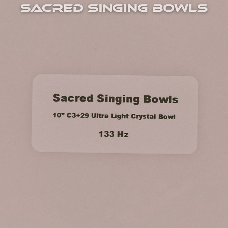 10" C+29 Ultra Light Crystal Singing Bowl