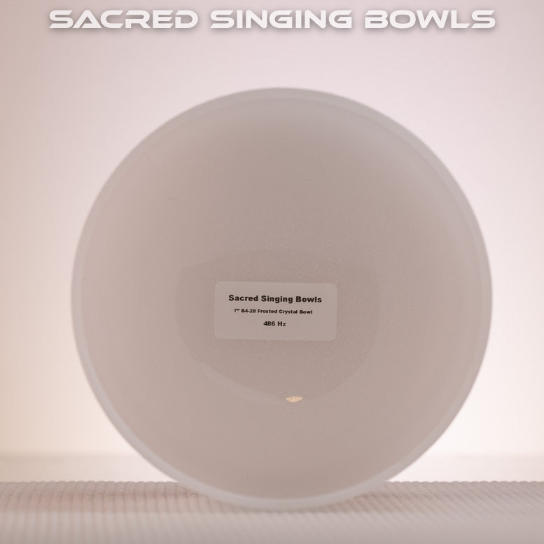 7" B4-28 Frosted Crystal Singing Bowl