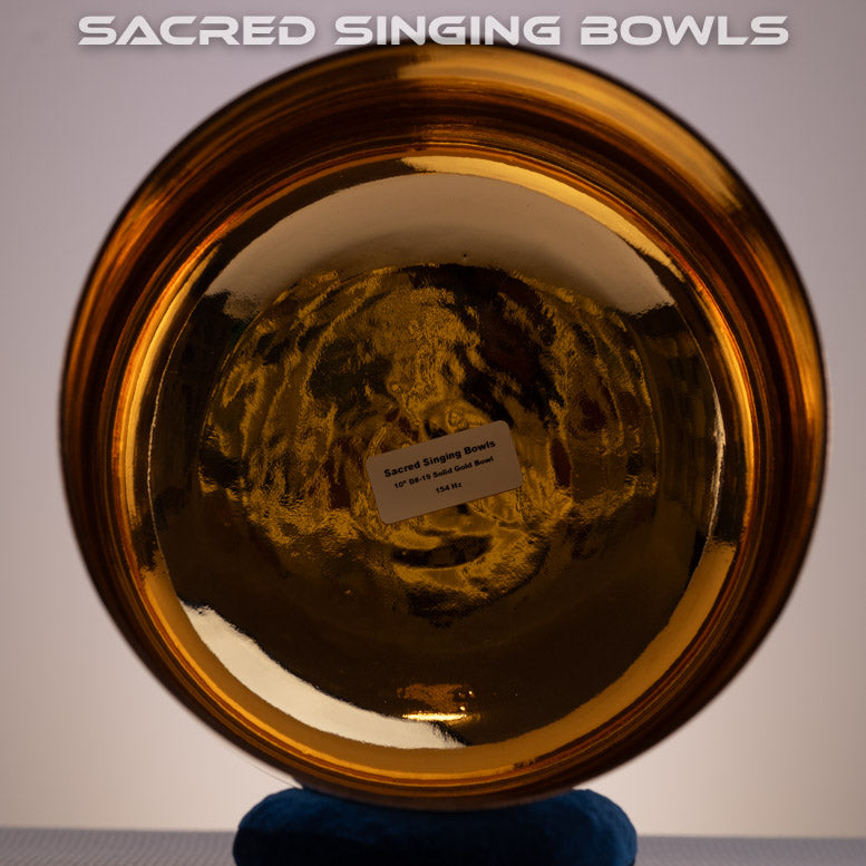 10" D#-19 24k Gold Crystal Singing Bowl
