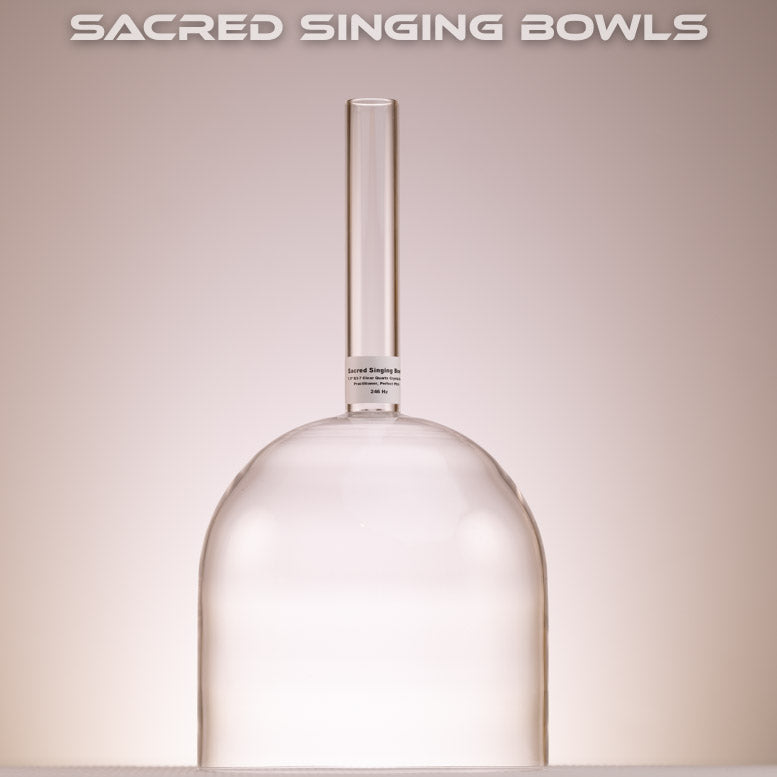 D Major Expanded: Harmonic Crystal Singing Bowl Set with Clear Quartz Bowls
