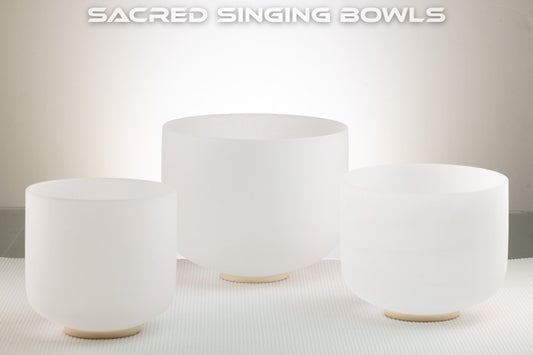 Frosted Singing Bowl Set: E Major