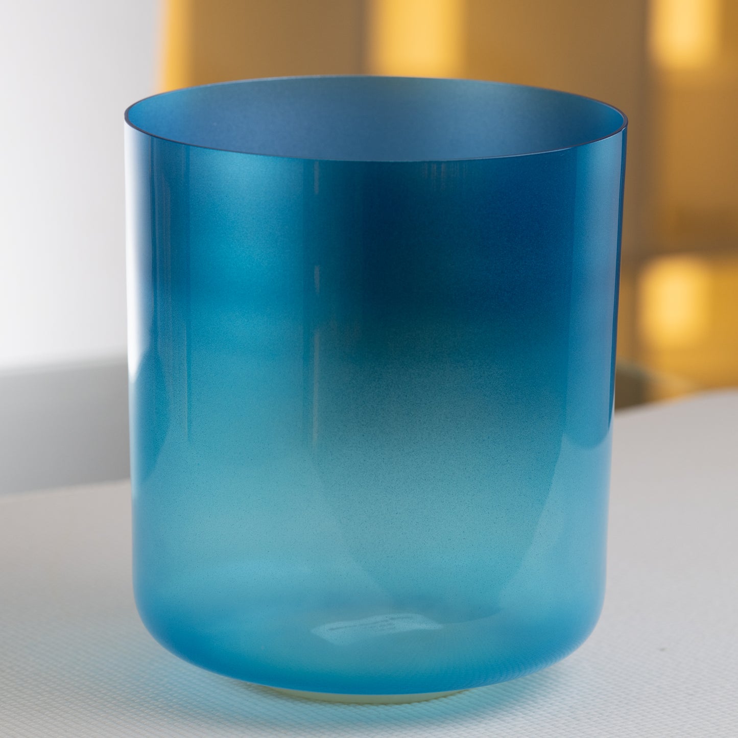 8.5" D-8 Blue Fluorite Color Crystal Singing Bowl