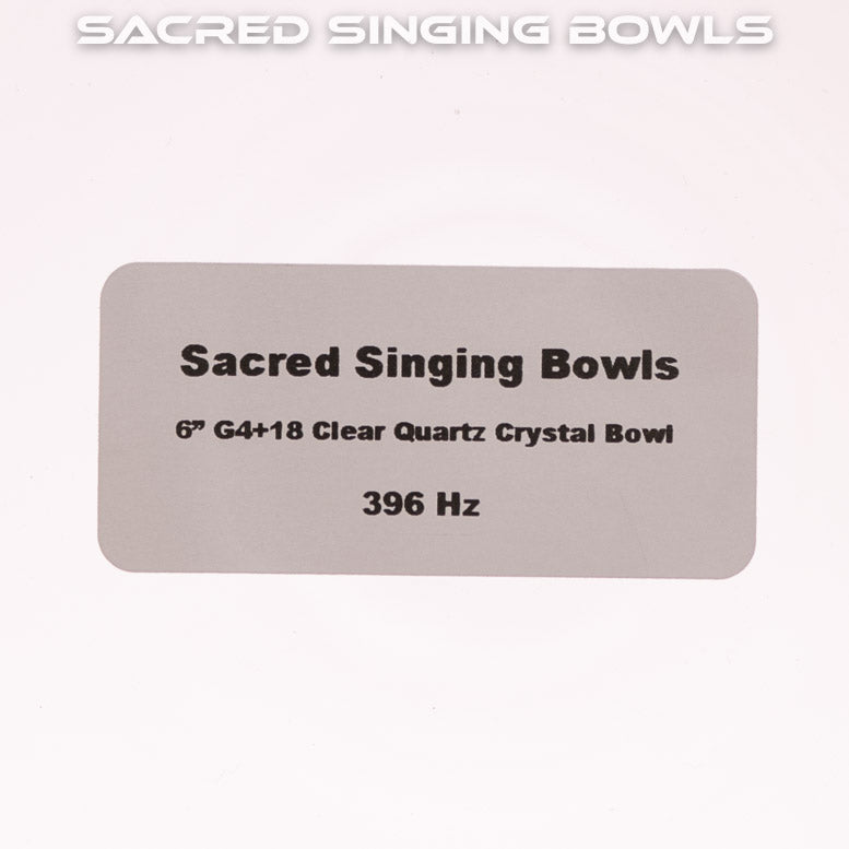 6" G+18 Clear Quartz Crystal Singing Bowl