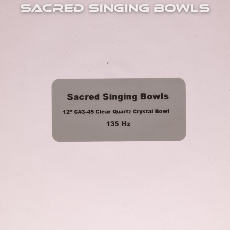 11" C#-45 Clear Quartz Crystal Singing Bowl
