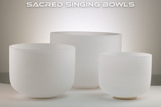 Frosted Singing Bowl Set: D Major