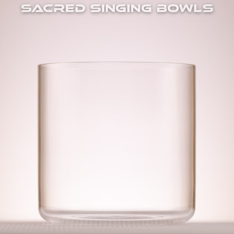 6" F#4-9 Clear Quartz Crystal Singing Bowl, Perfect Pitch