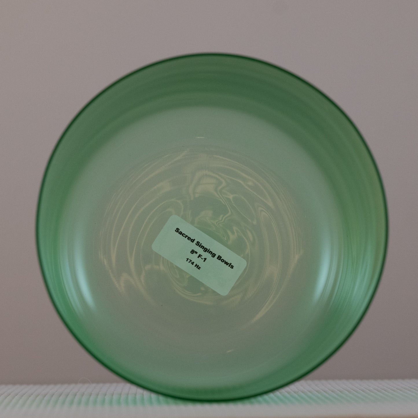 8" F-1 Emerald Green Color Crystal Singing Bowl