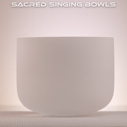 8" A4+16 Frosted Crystal Singing Bowl