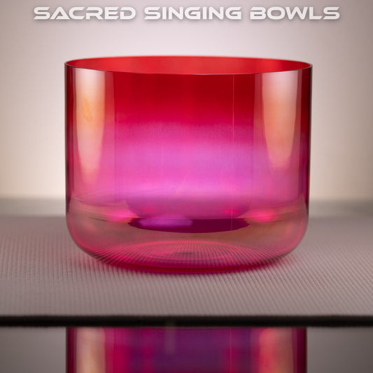 9.5" C#+18 Thulite Color Crystal Singing Bowl