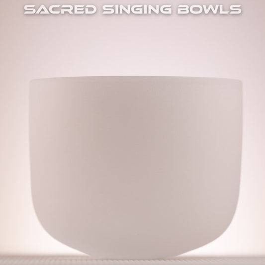8" B-24 Frosted Crystal Singing Bowl